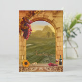 トスカーナイタリアンヴィネヤード秋の結婚式招待状 招待状 (スタンド正面)