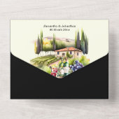 トスカーナイタリアンートスカーンヴィラウォーターカラーワイナリー オールインワン招待状 (裏面)