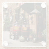 トスカーナイタリアン州モンテプルシアノのワインショップ ガラスコースター (裏面)