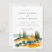 トスカーナイタリアン横結婚景 招待状 (正面)