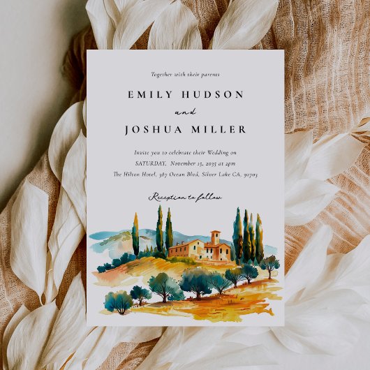 トスカーナイタリアン横結婚景 招待状