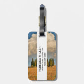 トスカーナイトイプレスの田舎の木 ラゲッジタグ (裏面縦)