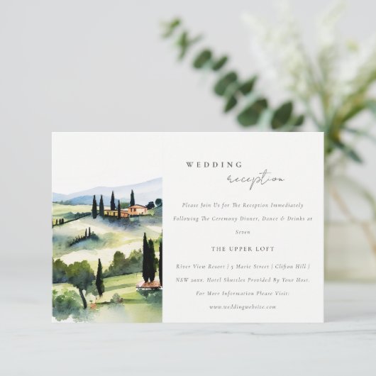 トスカーナエレガントイタリア景観結婚披露宴 エンクロージャーカード (スタンド正面)