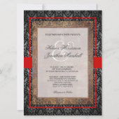 トスカーナエレガントダマスクウェディング招待状 招待状 (裏面)