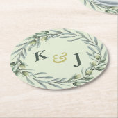 トスカーナオリーブガーデン ラウンドペーパーコースター (アングル)