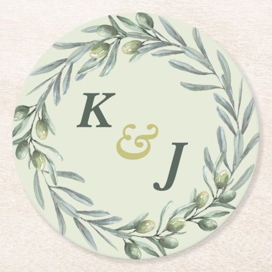 トスカーナオリーブガーデン ラウンドペーパーコースター (正面)