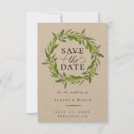 トスカーナオリーブリース日付を保存 案内状