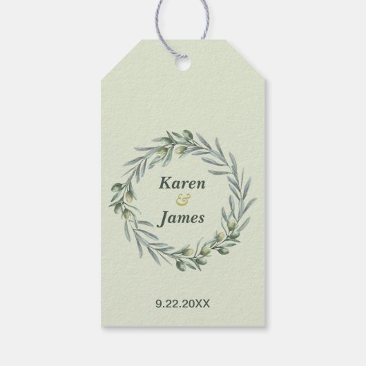 トスカーナオリーブ庭園の結婚式サンキュー ギフトタグ (裏面)