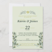 トスカーナオリーブ庭園の結婚式シャワー招待状 招待状 (正面)