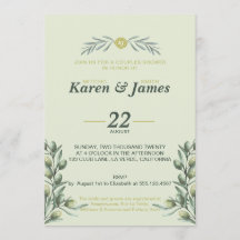 トスカーナオリーブ庭園の結婚式シャワー招待状