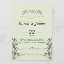 トスカーナオリーブ庭園の結婚式シャワー招待状 招待状