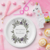 トスカーナオリーブ植物学リース ペーパープレート (パーティー)