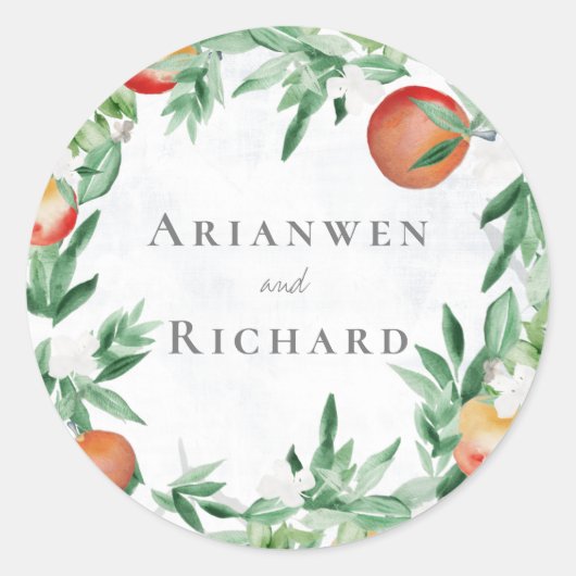 トスカーナオリーブ植物学リース ラウンドシール (正面)