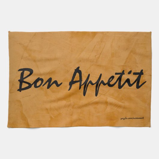 トスカーナオレンジ キッチンタオル Bon Appetit (横)