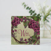 トスカーナオールドワールドヴィンテージ赤い緑ぶどう 招待状 (スタンド正面)