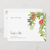 トスカーナカラフルとシンプルの結婚式の日付を保存 ポストカード (正面/裏面)