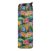 トスカーナカラフルの家のパターン タンブラー (回転左)