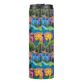 トスカーナカラフルの家のパターン タンブラー (裏面)