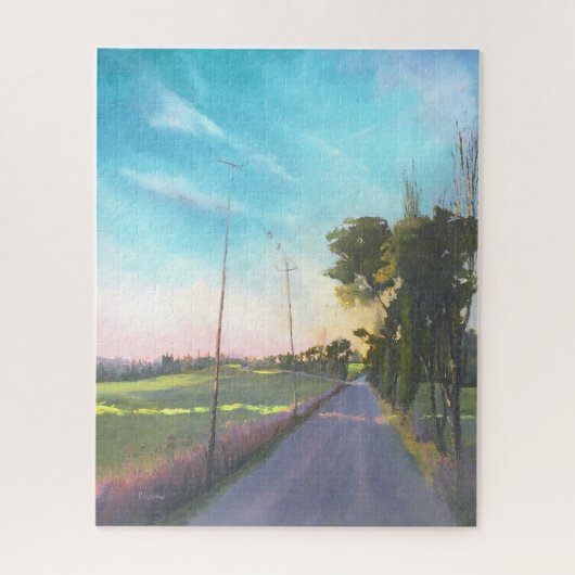 トスカーナカラフルの横絵画景 ジグソーパズル (縦)