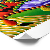 トスカーナカラフルフォークアートキャンバス印刷 ポスター (角)