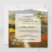 トスカーナカラフルランドスケープ結婚式招待状 招待状 (裏面)