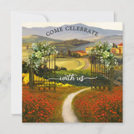 トスカーナカラフルランドスケープ結婚式招待状 招待状