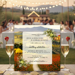 トスカーナカラフルランドスケープ結婚式招待状 招待状