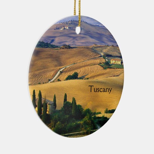トスカーナカントリーサイドトスカーナイタリアセラミックオーナメント セラミックオーナメント (右)