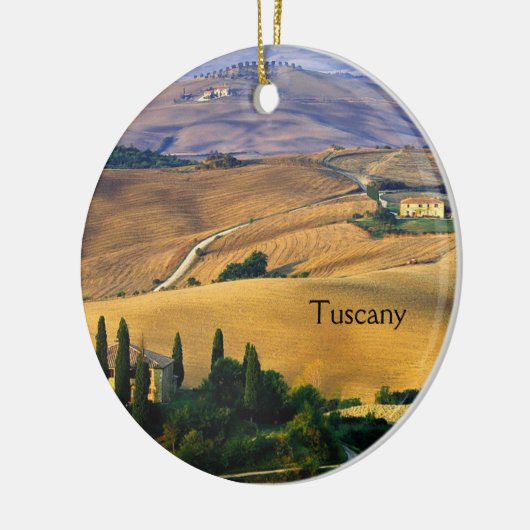 トスカーナカントリーサイドトスカーナイタリアセラミックオーナメント セラミックオーナメント (左)