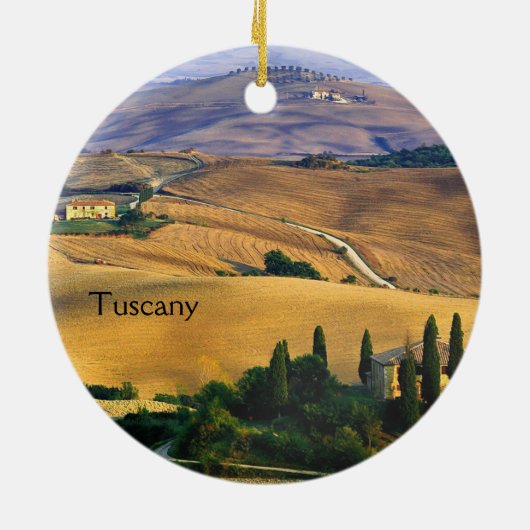 トスカーナカントリーサイドトスカーナイタリアセラミックオーナメント セラミックオーナメント (裏面)