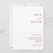 トスカーナシエナ |モダンミニマル結婚式招待状 招待状 (正面)