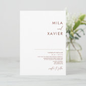 トスカーナシエナ |モダンミニマル結婚式招待状 招待状 (スタンド正面)