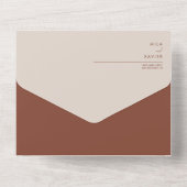 トスカーナテラコッタ |モダンオールインワン結婚ズ オールインワン招待状 (裏面)