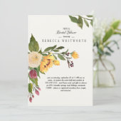 トスカーナバーチャルゴールドサンフラワーフローラブライダルシャワー 招待状 (スタンド正面)