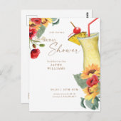 トスカーナフローラカクテルカラフルブライダルシャワー ポストカード (正面/裏面)