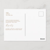 トスカーナフローラカクテルカラフルブライダルシャワー ポストカード (裏面)