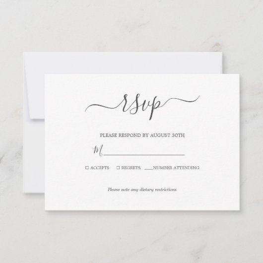 トスカーナフローラ開花水彩結婚の 出欠カード (正面)