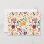 トスカーナフローラ開花水彩結婚の 出欠カード (裏面)