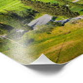 トスカーナプリントにサイプレスの並んだ曲がりくねった道 フォトプリント            (角)