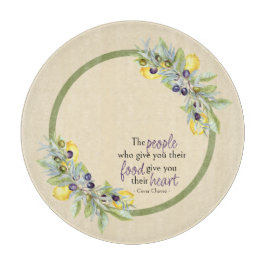 トスカーナレモンズオリーブ丸キッチン カッティングボード