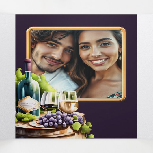 トスカーナワイナリーオールインワン結婚式招待状写真 三つ折り招待状 (内部中)