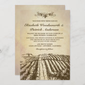 トスカーナワイナリーヴィンテージヴィネヤード結婚式招待状 招待状 (正面/裏面)