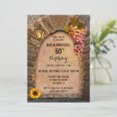 トスカーナワインをテーマにした誕生日パーティーの招待状 招待状 (スタンド正面)