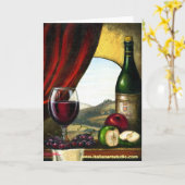 トスカーナワイン カード (黄色い花)