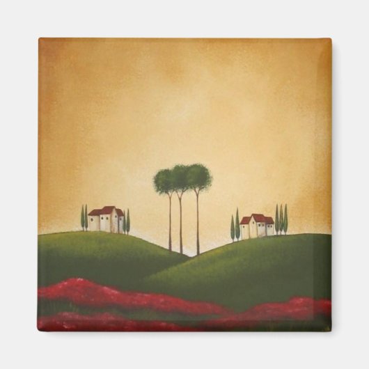 トスカーナヴィラズアンドポピー マグネット (正面)