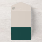 トスカーナヴェルデ |モダンミニマ結婚リスト オールインワン招待状 (外側)