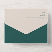 トスカーナヴェルデ |モダンミニマ結婚リスト オールインワン招待状 (裏面)
