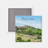 トスカーナ伝統的の典型的な村 – イタリア マグネット (正面/裏面)
