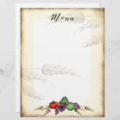 トスカーナ収穫食品の小麦のメニューのレターヘッド (正面/裏面)