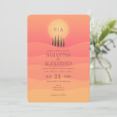 トスカーナ地方サンセットヒノキ結婚の木 招待状 (スタンド正面)